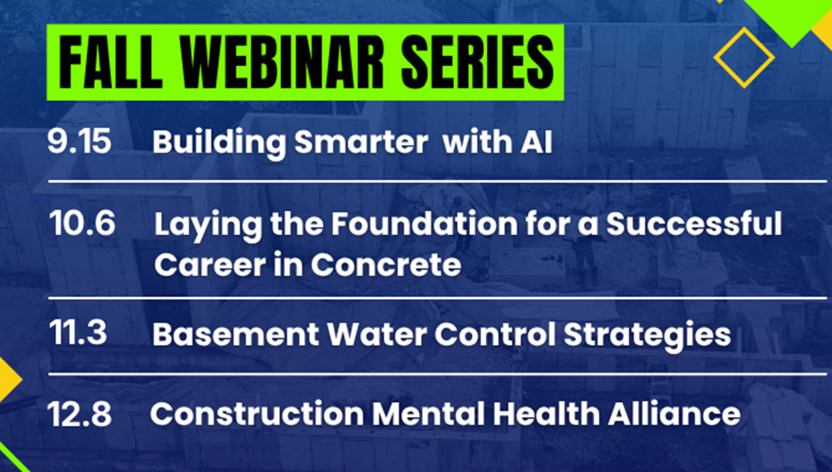 2026 Fall Webinar Series